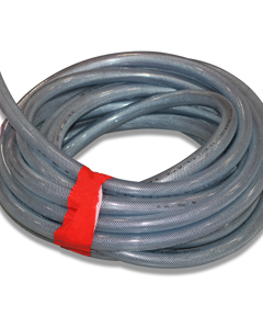 Hose D32/42x5mm, PVC, transparent w/textile insert, 6 bar